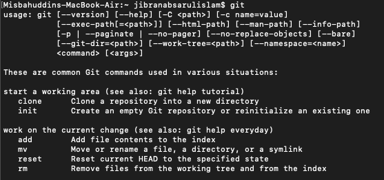 example successful output